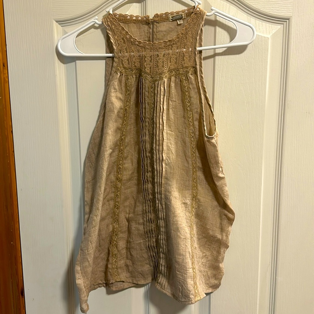 Gimmicks Beige dressy tank top - Picture 2 of 3
